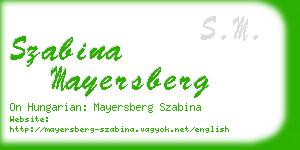 szabina mayersberg business card